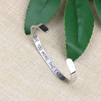 JoycuFF Bracelets for Women Funny Inspirational Gifts for Her Sister to Sister Jewelry Mantra Cuff Bangle