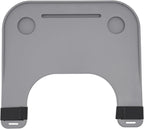 Wheelchair Tray with 2 Cup Holders & Phone Slot Wheelchair Table Attachment Easy On and Off, 23 * 12In Grey Wheel Chair Lap Trays for Adults Eating Reading Resting, with Secure Strap