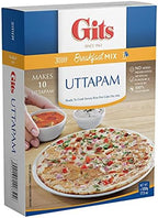 Gits Uttapam mix 87.5 Oz (Pack of 5X17.5 Oz each) Ready to Cook Indian Breakfast, Snack Meal | 100% Vegetarian, Easy Recipe, No Artificial Colors, Flavors, Preservatives. Vegan
