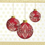 IHR 20 Luxury Paper Christmas Lunch Napkins- Festive Bubbles (Gold)