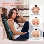 CuPiLo Back Massager for Pain Relief Deep Tissue - Shiatsu Massage Chair Pad for Back with Heat,Back Support Inflatable Flap Chair Massage,Gifts for Men Dad