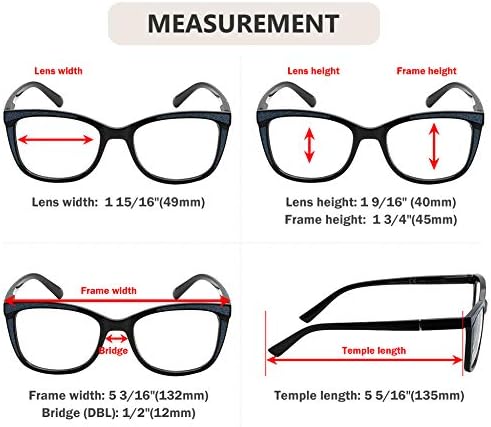 Eyekepper Ladies Reading Glasses Cat-eye Pattern Design Readers for Women