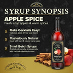 Liquid Alchemist Apple Spice Syrup for Cocktails - Real Ingredients Make our Apple Syrup for Drinks Perfect for a Fall Themed Old Fashioned Mix (25.4 oz)