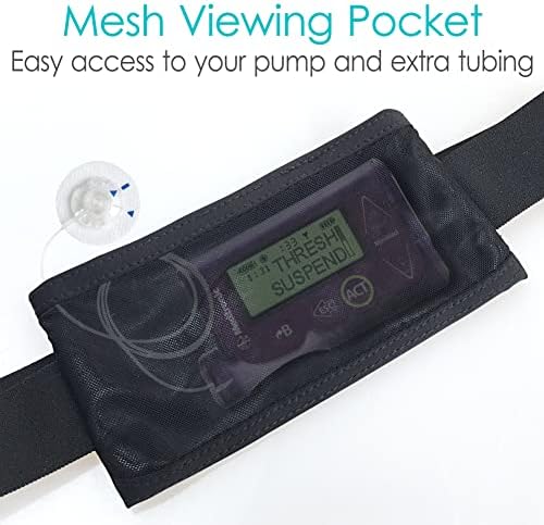 Mesh Insulin Pump Belt Diabetic Pump Holder Pouch Super Soft Diabetic Medical Device Waist Band T1D Fanny Pack Accessories Men Women Adult