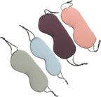 FRCOLOR 4pcs Double-Side Sleeping Eye Mask Set Ice Silk Breathable Lightproof Eye Shade with Soft Mesh Back Portable Sleep Blinder for Travel and Nap Skin-Friendly for Seasons