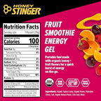 Honey Stinger Organic Fruit Smoothie Energy Gel, Gluten Free & Caffeine Free, for Exercise, Running and Performance, Sports Nutrition for Home & Gym, Pre and Mid Workout, 12 Pack, 13.2 Ounce