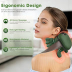 Neck and Shoulder Massager with Heat for Pain Relief, Cordless Neck and Back Massager for Muscle tension Relief, Shiatsu 4D Kneading Heated Shoulder Massager Simulates a Real Palm Massage Deep Tissue