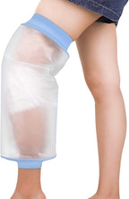 Waterproof Knee Cover for Shower Adult After Surgery, Upgraded Knee Surgery Shower Cover Watertight Cast Protector for Replacement Surgery Wound Burns Broken, Soft Stretchy Reusable