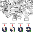 30 Pcs White Elastic Bandage Clips, Reusable Bandage Clips with Stretch Metal Clasps, Secure Fastening Clips for Fixing Various Bandages and Gauze, Bandaging Supplies