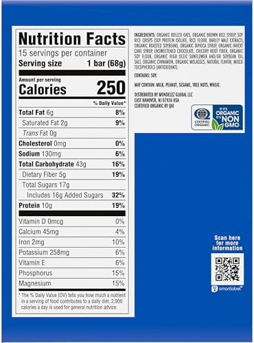 CLIF BAR - Energy Protein Bars - Chocolate Chip - Made with Organic Oats - Energy Bars - Non-GMO - (15 Pack)