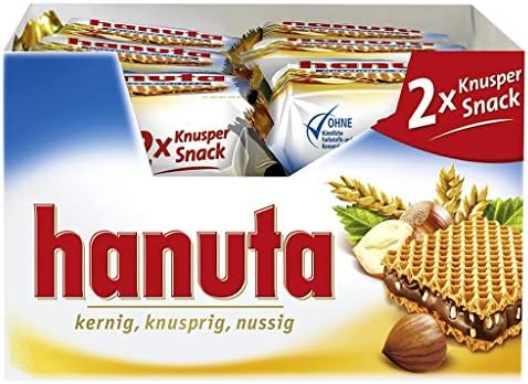 Hanuta Wafers Filled with Hazelnut Creme CASE 18x(2s)