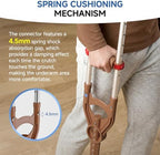 Loyoda Adjustable & Shock-Absorbing Crutch with Dual Height Adjustment, Under Arm Crutches for Adults & Kids 4'3" to 6'3"，Ergonomic Handle & Durable Rubber Tip for Maximum Comfort and Support