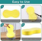 Dandat 20 Pcs Large Car Wash Sponge Multi Purpose Cleaning Scrubber Non Scratch Thick Dish Household Cleaning Sponge Foam Washing Pad Handy Scrubber for Car, Mix Colors