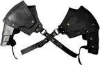 Medieval PU Leather Shoulder Pads Adjustable Steampunk Chest Strap for Costume Accessories Party Fancy Dress Cosplay