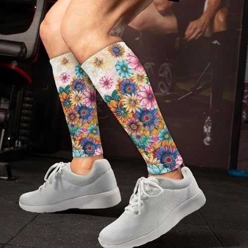 Calf Compression Sleeve Leg Compression Sock Calf Sleeve for Men Women for Running, Cycling, Walking