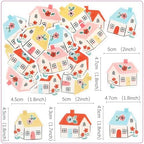 Ercadio 60 Pack Edible Welcome Home Cupcake Toppers Home Sweet Home Cupcake Picks Colorful House Housewarming Cupcake Toppers New Home Theme Party Cake Decorations Supplies
