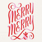 IHR Christmas 3-Ply Deluxe Paper Napkins, 20-Count Cocktail Beverage Size, Merry Merry