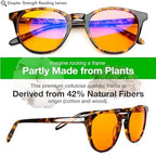 +1.0 +1.5 +2.0 +2.5 Orange Blue Light Blocking Reading Glasses for Better Sleep - Migraine Glasses for Women & Men