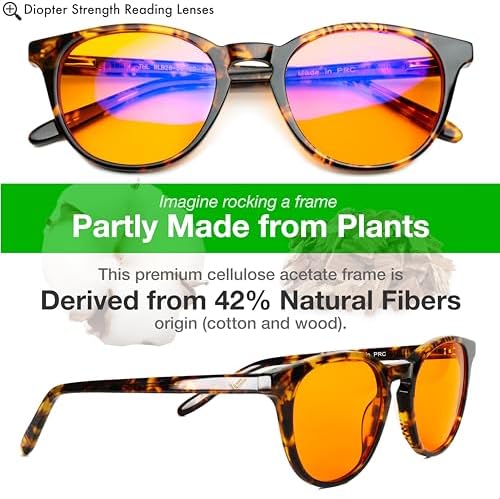 +1.0 +1.5 +2.0 +2.5 Orange Blue Light Blocking Reading Glasses for Better Sleep - Migraine Glasses for Women & Men