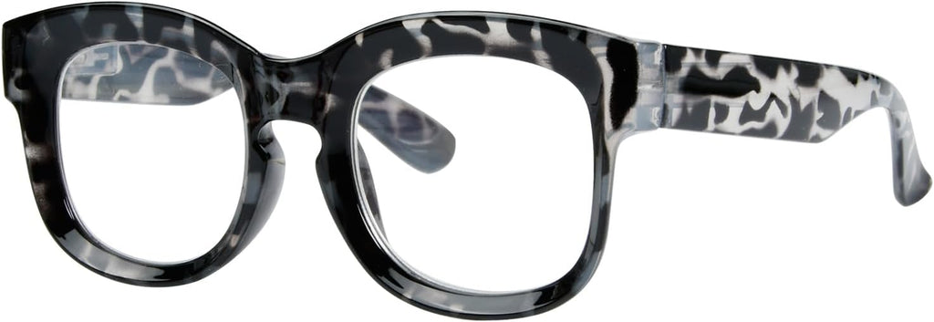 Eyekepper Large Frame Glasses for Women Reading - Oversize Reading Eyeglasses Readers - Grey Tortoise +2.25