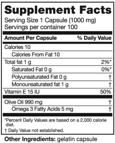 Seagate Products Extra Virgin Olive Oil 1000 mg 100 Soft-Gels