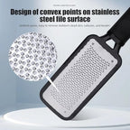 Foot Files Rasp Pedicure Double Sided Stainless Steel Feet Scrubber Health Care for Dead Skin Cuticle Callus Remover Feet Heel Cleaner Tool Kit 3pcs