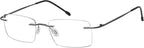Eyekepper Frameless Reading Glasses for Men Reading - Rectangle Rimless Reader Eyeglasses Gunmetal