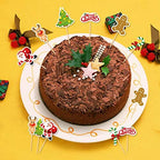 FEPITO 60 Pieces Christmas Cupcake Toppers Picks Merry Christmas Toothpick Flags for Cake Decorations Party Holiday Supplies