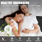 Grounding Mat for Bed Queen, 60"x80" Earthing Mat Grounding Pad for Better Sleep, Pain and Stress Relief, Conductive Carbon Fiber with Cord, Safe & Durable