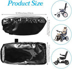 Power Wheelchair Joystick Protector Cover Universal Electric Controller Handle Cap Waterproof Wheelchair Armrest Cover with Adjustable Strap for Elderly Disabled (Black)