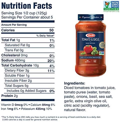 BARILLA Tomato & Basil and Traditional Premium Pasta Sauce Variety Pack, 24 Ounce Jars (Pack of 4) | No Artificial Colors, Flavors or Preservatives | Non-GMO Project Verified