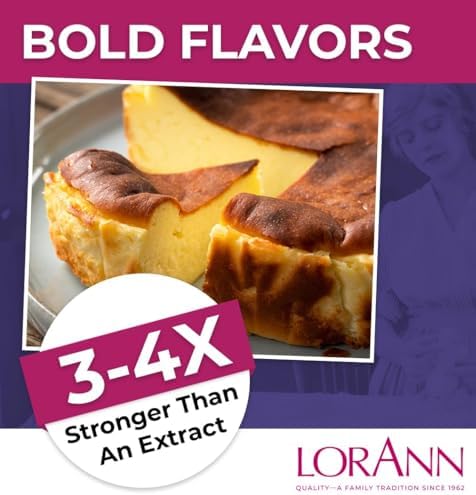 LorAnn Oils Super Strength Flavoring - Used For Candy Making, Flavoring, Baking, Hard Candy, & Flavor Oils - Bold, Natural Flavors 4X Stronger Than Extracts - Cheesecake, Pack of 2, 0.125 fl oz