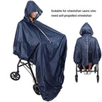 Canyita Wheelchair Poncho, Ultralight Waterproof Wheelchair Rain Cover Raincoat with Hood Wheelchair Rain Poncho for The Elderly Waterproof Raincoat with PVC Layer