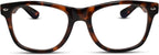 2SeeLife Large TR-90 Reading Glasses for Men - Medium-Wide Fit, Sturdy Frame, Spring Hinges, Premium Oversized Readers, Brown Tortoise, +1.00