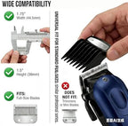 10 Pack Black Professional Hair Clipper Guards Cutting Guides, Coded Cutting Guides 1/16” to 1” Compatible with Wahl all Clippers