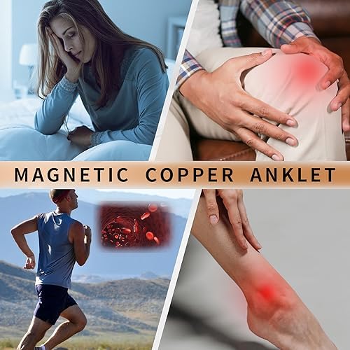 MagEnergy Copper Ankle Bracelet for Women, Christian Magnetic Anklets with 3500 Gauss Magnets, Adjustable Biblical Cross Anklet, Jewelry Gift