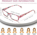 VIDEBLA Computer Reading Glasses Men and Women Anti Eyestrain Blue Light Blocking Glasses for Reading (6 Pack Mix, 1.50, x)