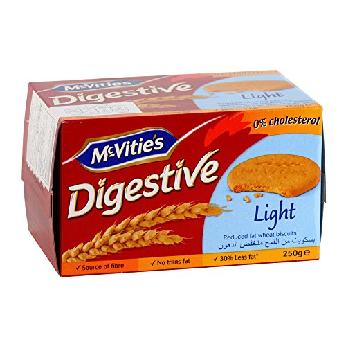McVitie's, Digestive, Light, Reduced Fat Wheat Biscuits, 250 gram [Pack of 1 piece]