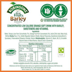 ROBINSONS WATER ORANGE BARLEY, 28.74 FO