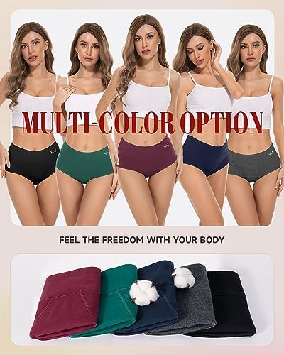 Rdiner Heavy Flow High Absorbency Period Underwear Women, Leakproof Panties Postpartum Menstrual Hipster Briefs Teens 3 Pack