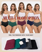 Rdiner Heavy Flow High Absorbency Period Underwear Women, Leakproof Panties Postpartum Menstrual Hipster Briefs Teens 3 Pack