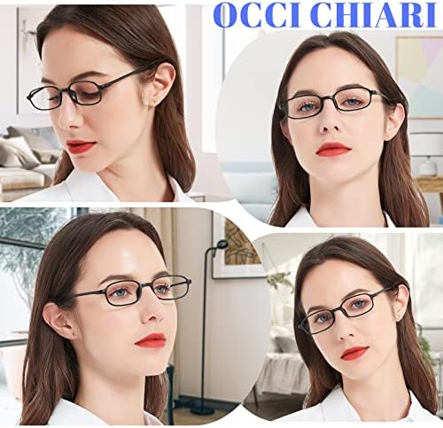 OCCI CHIARI 4 Pack Computer Reading Glasses Blue Light Blocking Lightweight Readers Women 1.0 1.25 1.5 1.75 2.0 2.25 2.5 2.75 3.0 3.5 4.0 (Black, 2.50)
