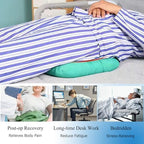 WEEOATAR Anti-Bedsore Cushion Pressure Ulcer Cushion Donut Pillow,Soft,Breathable and Pressure Relief Sciatica Pillow Anti-Decubitus Pad for Seniors,Pregnant and Post-Surgery(Blue,L)