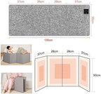 Foldable Electric Space Heater Under Desk, All-arounded Electric Leg Warmer Heated Knee Blanket Foot Warmer for Home and Office, 3 Temperature Settings and Timer, Overheat & Tip-Over Protection