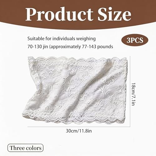 Lace Bandeau for Women Modesty Panel Cleavage Cover,Elegant Coverage for Low Necklines,3-Piece Set with Black/White & Beige Colors,Stretchy Lace Tube Top for Professional and Casual Wear