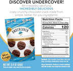 Undercover Snacks Chocolate Quinoa Crisps - Dark Chocolate + Sea Salt Quinoa Crisps | 7-Pack, 3oz Bags of Mini Crisps | Gluten Free, Nut-Free, Allergen Friendly, Kosher, Plant-Based