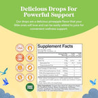 Kids DHA Omega 3 Drops - Fatty Acids Omega 3 6 9 for Brain, Immune Strength & Vision - Nutritional DHA for Kids for Healthy Nervous System & Focus Support - Liquid Supplement with EPA & ALA - 2 Fl Oz