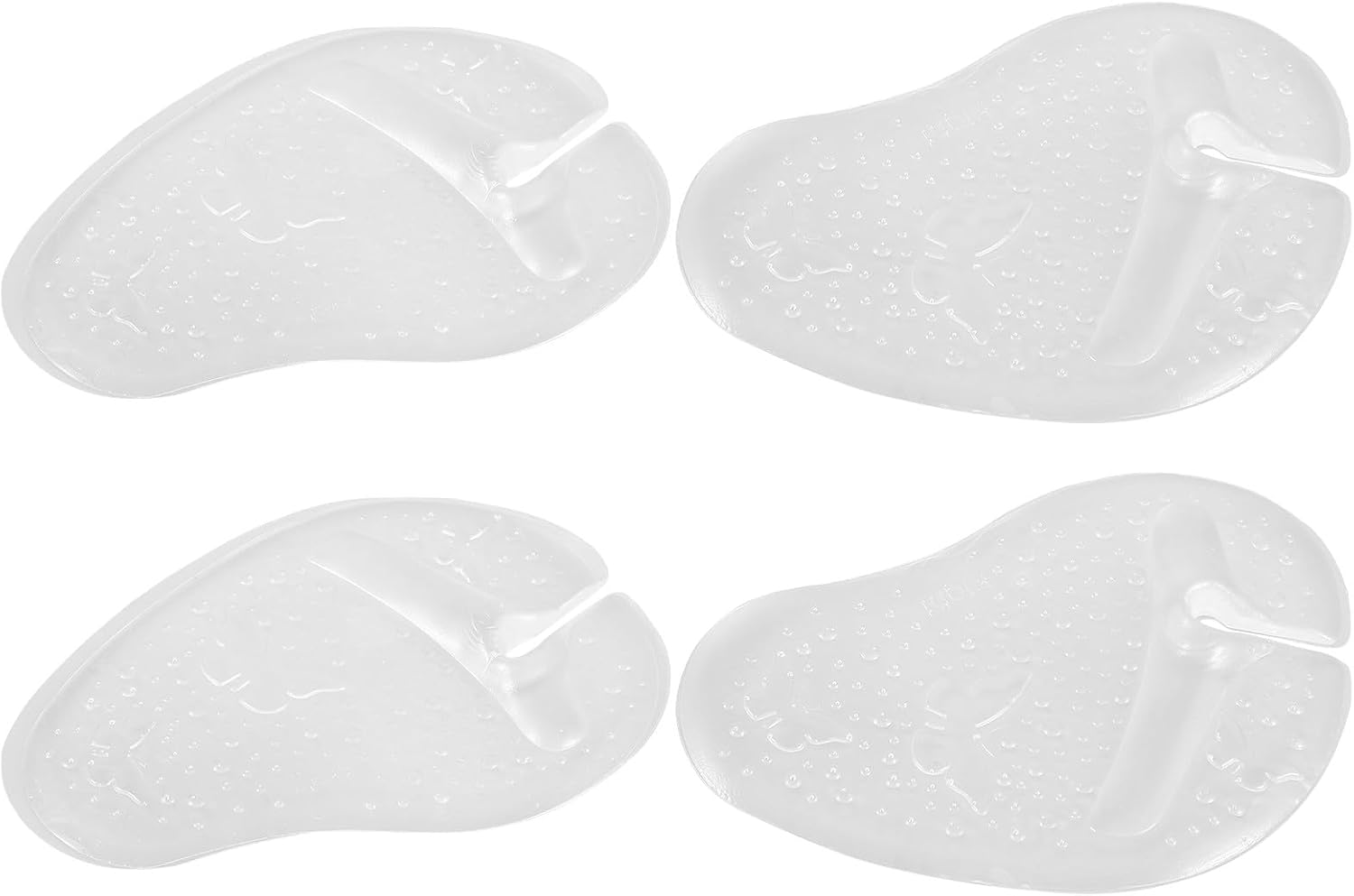 MAGICLULU Gel Metatarsal Pads for Thong Sandals, 4pcs Forefoot Cushions with Non-Slip Adhesive, Metatarsal Support Inserts for Women’s Sandal Toe Protection and Foot Comfort