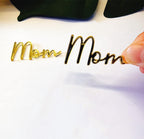 30pcs of Mom Cake Plaque,Acrylic Mum Cupcake Topper, Mothers Day Cake Toppers,Mummy Cake Topper for MOM Cake Topper,Mother's Day Decorations (3'', Gold Mirror)