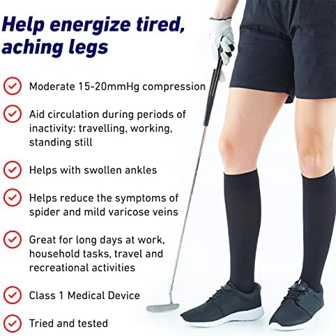 Neo G Energizing Daily Wear Mens Socks - True Graduated Compression - Class 1 Medical Device